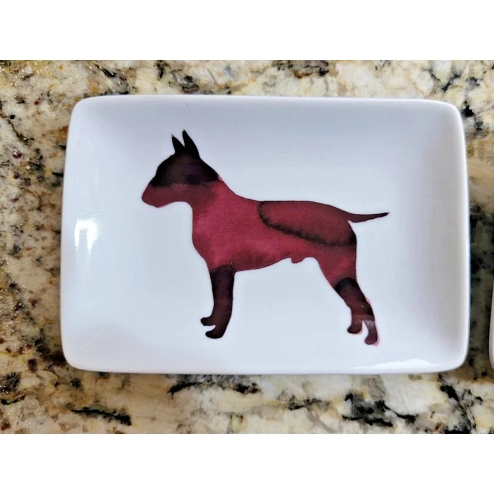 West Elm Dog Bull Terrier Trinket Scott Lifshutz 5 1/2